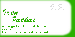 iren patkai business card